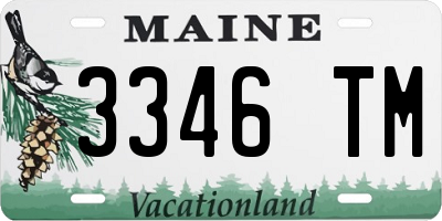ME license plate 3346TM