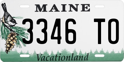 ME license plate 3346TO