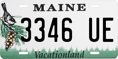 ME license plate 3346UE