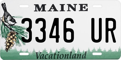 ME license plate 3346UR