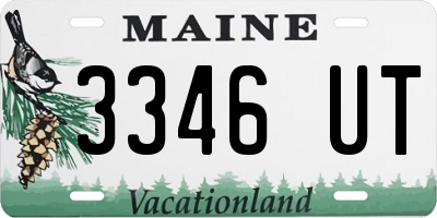 ME license plate 3346UT