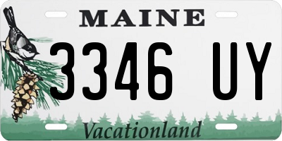 ME license plate 3346UY