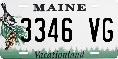 ME license plate 3346VG