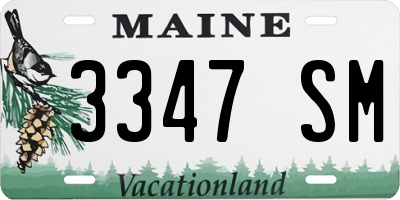 ME license plate 3347SM