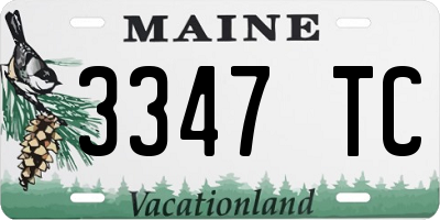 ME license plate 3347TC