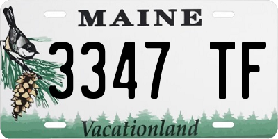 ME license plate 3347TF