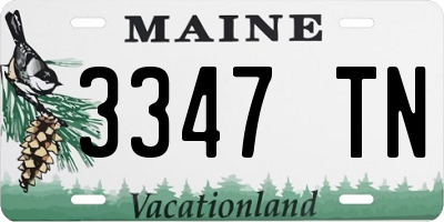 ME license plate 3347TN
