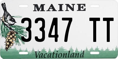 ME license plate 3347TT