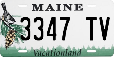 ME license plate 3347TV