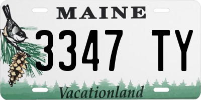 ME license plate 3347TY