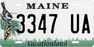 ME license plate 3347UA