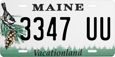 ME license plate 3347UU