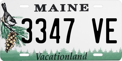 ME license plate 3347VE