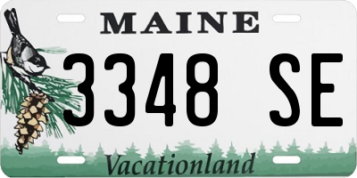 ME license plate 3348SE