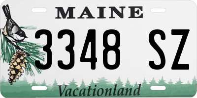 ME license plate 3348SZ