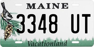 ME license plate 3348UT