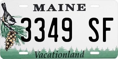 ME license plate 3349SF