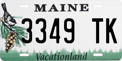 ME license plate 3349TK