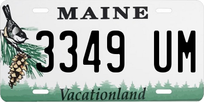 ME license plate 3349UM