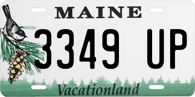 ME license plate 3349UP