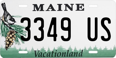 ME license plate 3349US