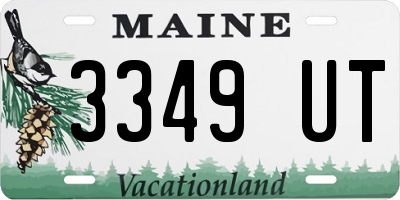 ME license plate 3349UT