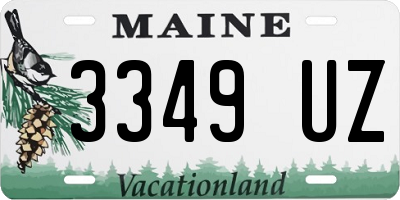 ME license plate 3349UZ