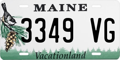 ME license plate 3349VG