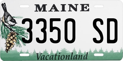 ME license plate 3350SD