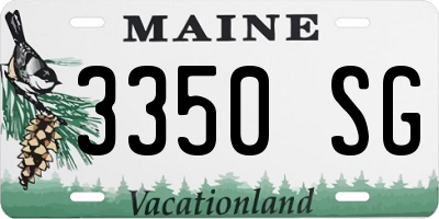 ME license plate 3350SG