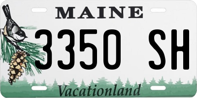 ME license plate 3350SH