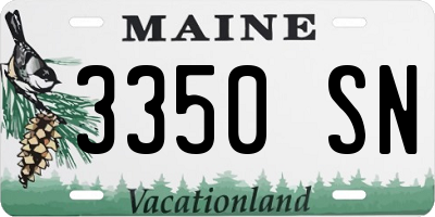 ME license plate 3350SN