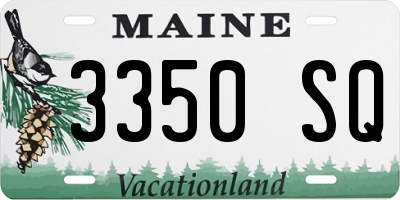 ME license plate 3350SQ