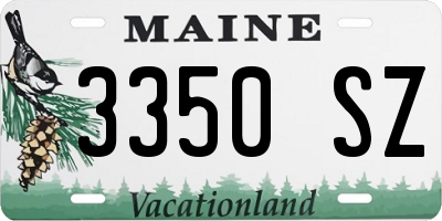 ME license plate 3350SZ