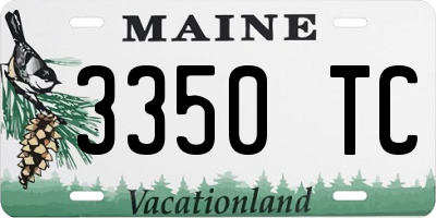 ME license plate 3350TC