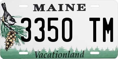 ME license plate 3350TM