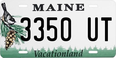 ME license plate 3350UT