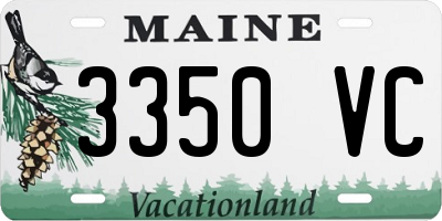 ME license plate 3350VC