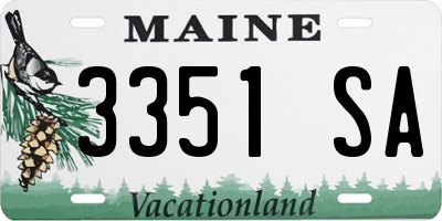 ME license plate 3351SA