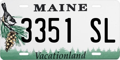 ME license plate 3351SL