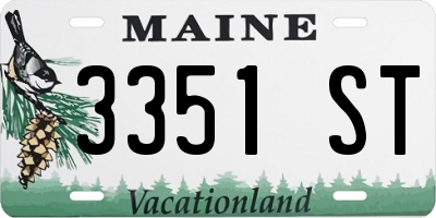 ME license plate 3351ST