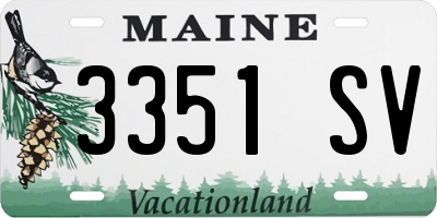 ME license plate 3351SV
