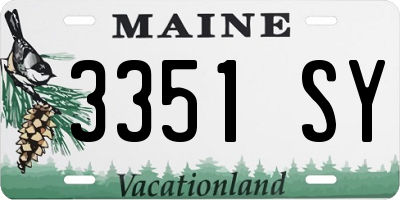ME license plate 3351SY