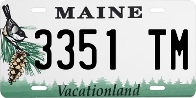 ME license plate 3351TM