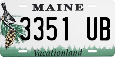 ME license plate 3351UB