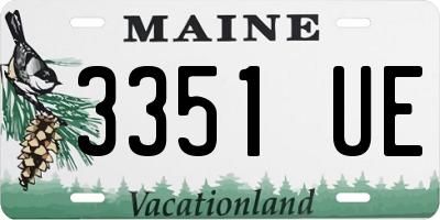 ME license plate 3351UE