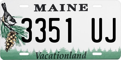 ME license plate 3351UJ