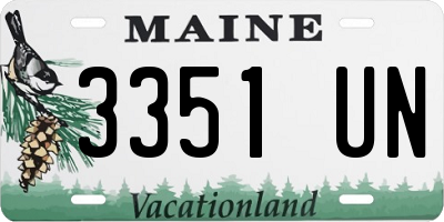 ME license plate 3351UN