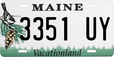 ME license plate 3351UY