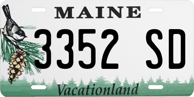 ME license plate 3352SD